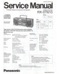 Сервисная инструкция PANASONIC RX-DT610