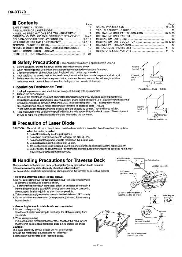 Сервисная инструкция Panasonic RX-DT770