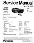 Сервисная инструкция Panasonic RX-ED55