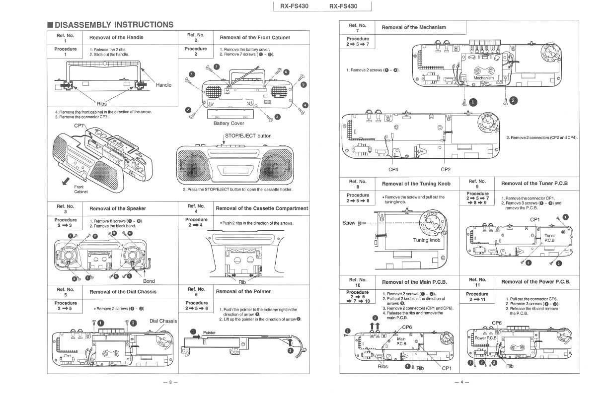 Сервисная инструкция Panasonic RX-FS430