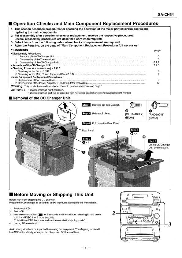 Сервисная инструкция Panasonic SA-CH34