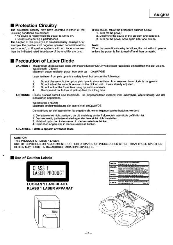 Сервисная инструкция Panasonic SA-CH73