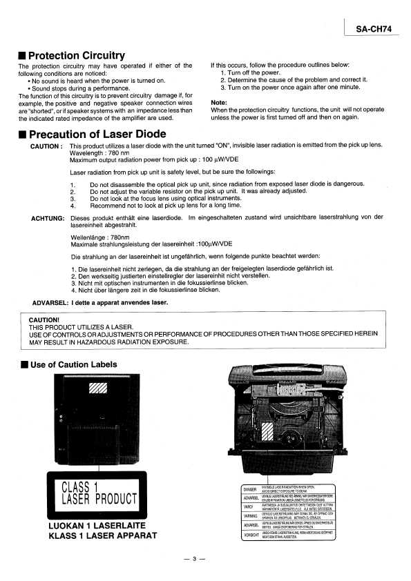 Сервисная инструкция Panasonic SA-CH74E, EB, EG