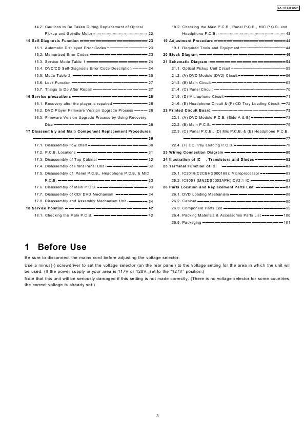 Сервисная инструкция Panasonic SA-HT530GCP