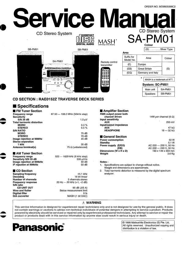 Panasonic sa pm10 схема