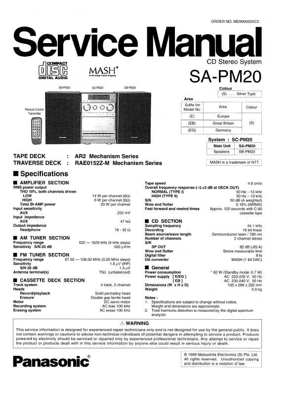 Panasonic sa pm39d схема