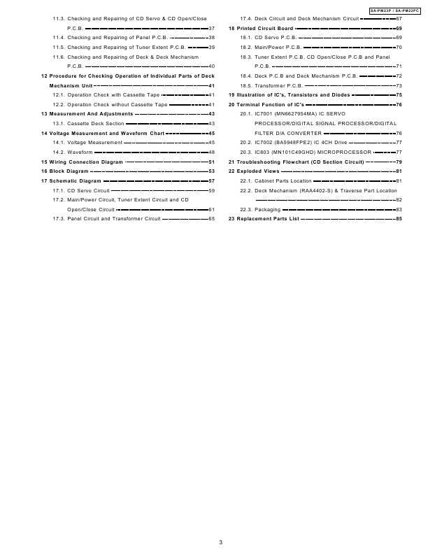 Сервисная инструкция Panasonic SA-PM23P, SA-PM23PC