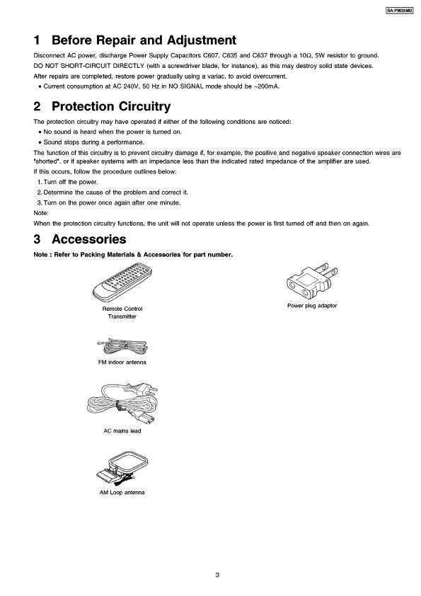 Сервисная инструкция Panasonic SA-PM35MD