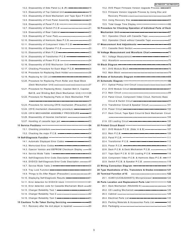 Сервисная инструкция Panasonic SA-PM91D