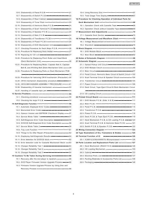 Сервисная инструкция Panasonic SA-PM91DEE