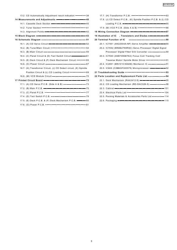 Сервисная инструкция Panasonic SA-VK31EE (SC-VK31EE)