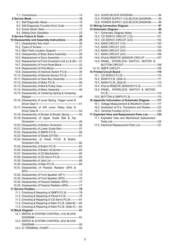 Сервисная инструкция Panasonic SC-HC37P