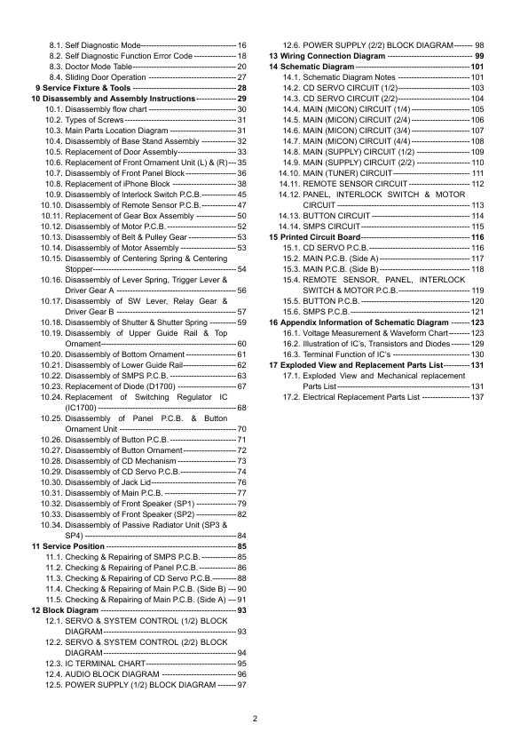 Сервисная инструкция Panasonic SC-HC38P