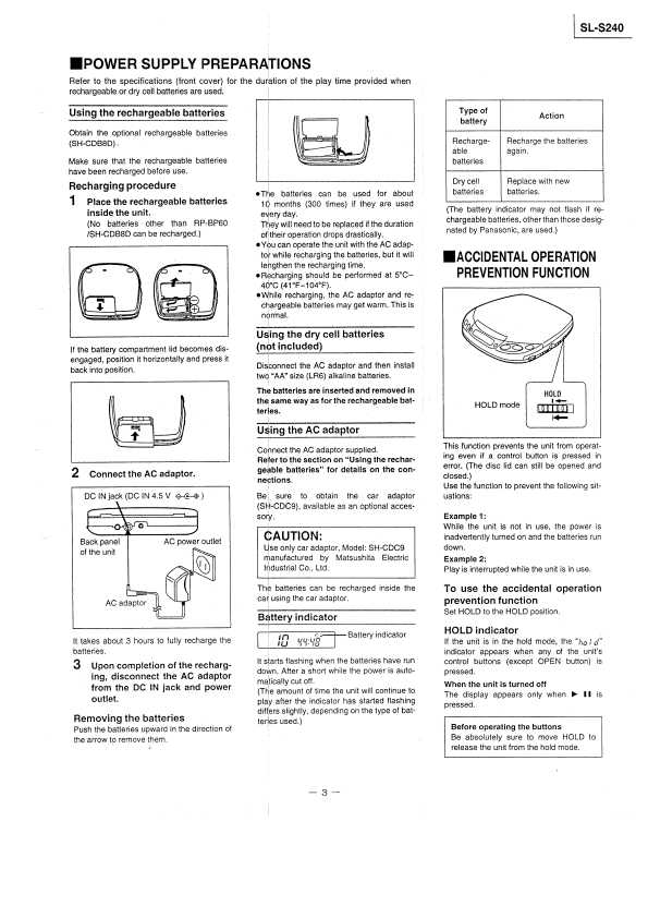 Сервисная инструкция Panasonic SL-S240