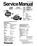 Сервисная инструкция Panasonic SL-S650, SL-S651C