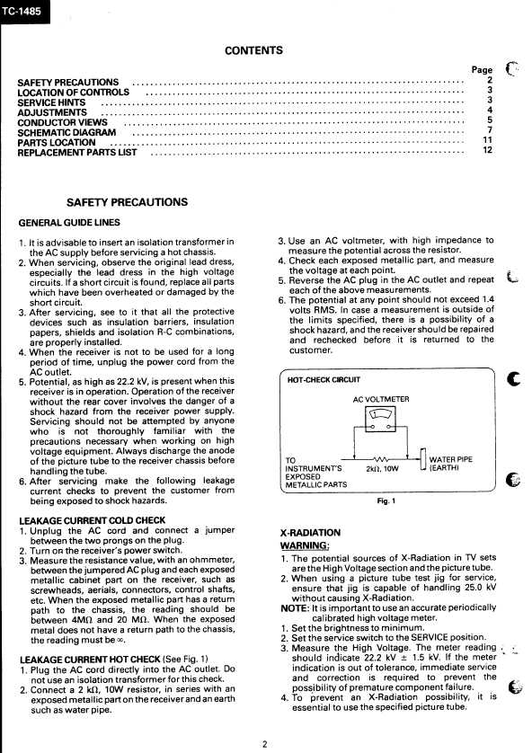 Сервисная инструкция Panasonic TC-1485, Z3-Chassis