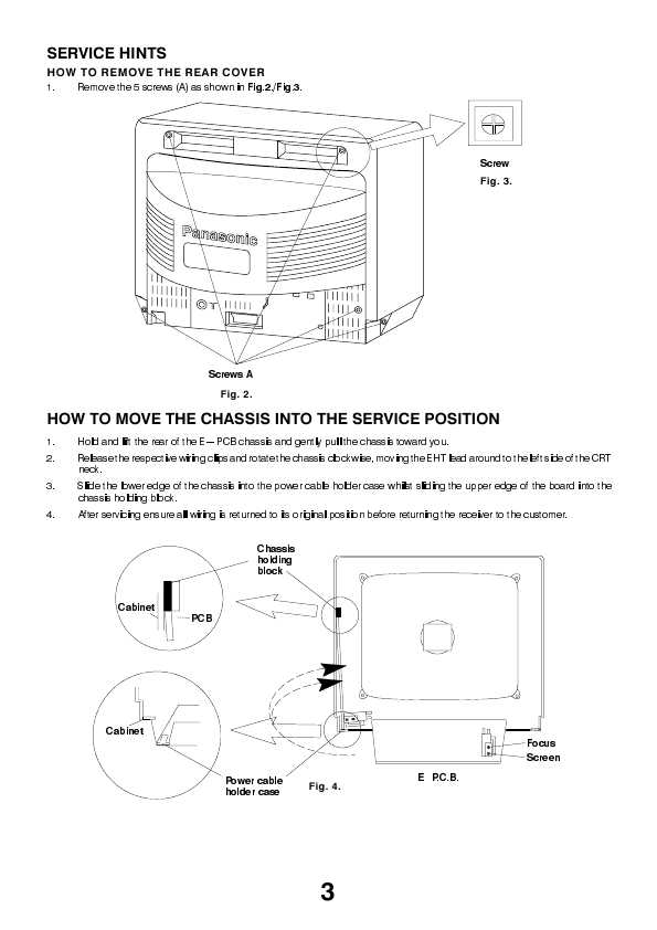 Сервисная инструкция Panasonic TC-14S4RL, TX-14S4TL, TX-21S4RL, TX-21S4TL, Z-7-Chassis