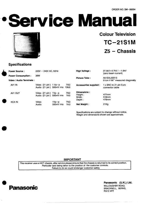 Схема tv panasonic tc 21l3r