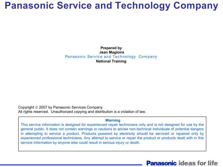 Сервисная инструкция Panasonic TC-32LX70, TC-LX700