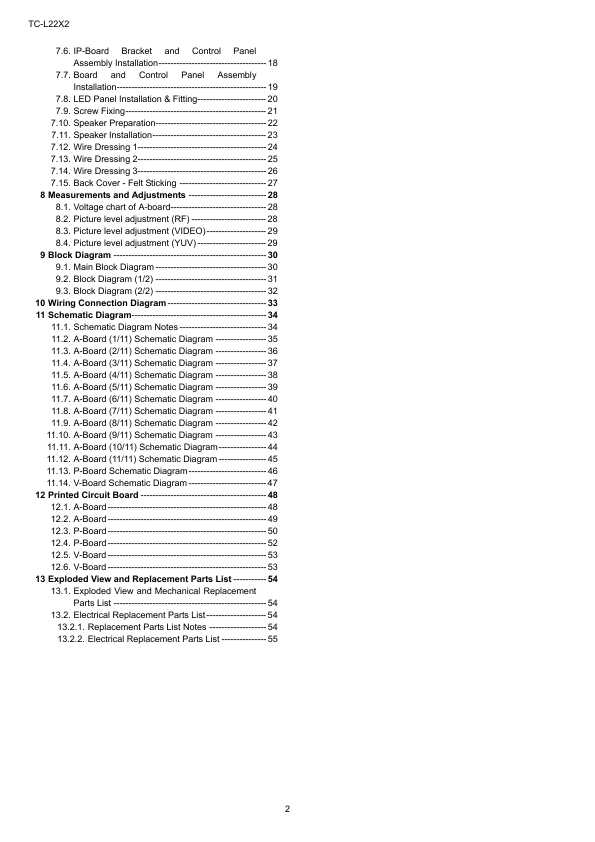 Сервисная инструкция Panasonic TC-L22X2