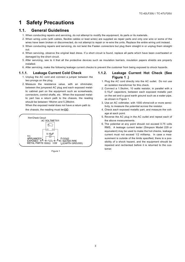 Сервисная инструкция Panasonic TH-42LF20U, TH-47LF20U