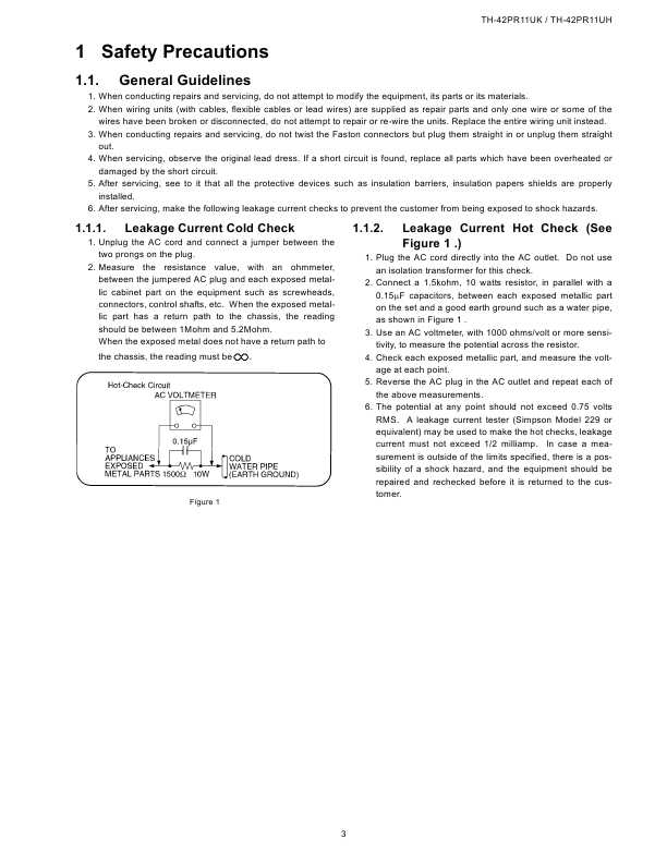 Сервисная инструкция Panasonic TH-42PR11UH, TH-42PR11UK