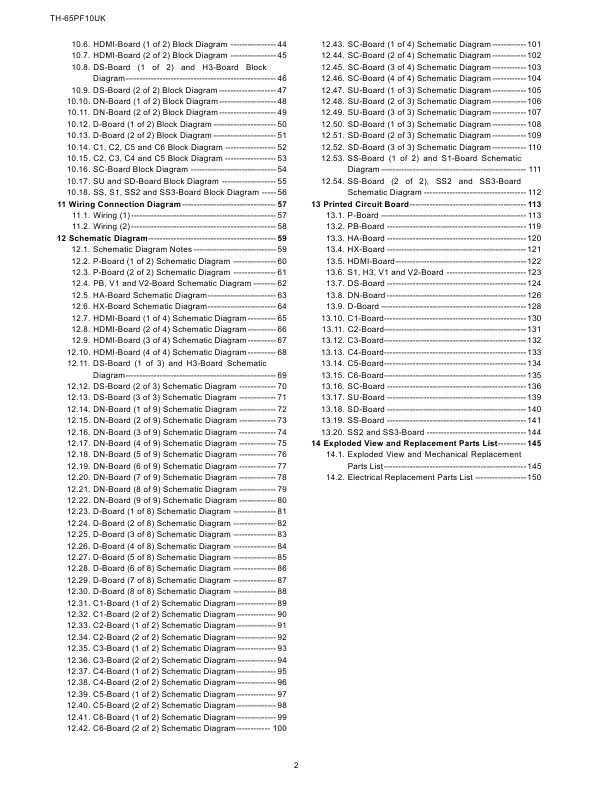 Сервисная инструкция Panasonic TH-65PF10UK