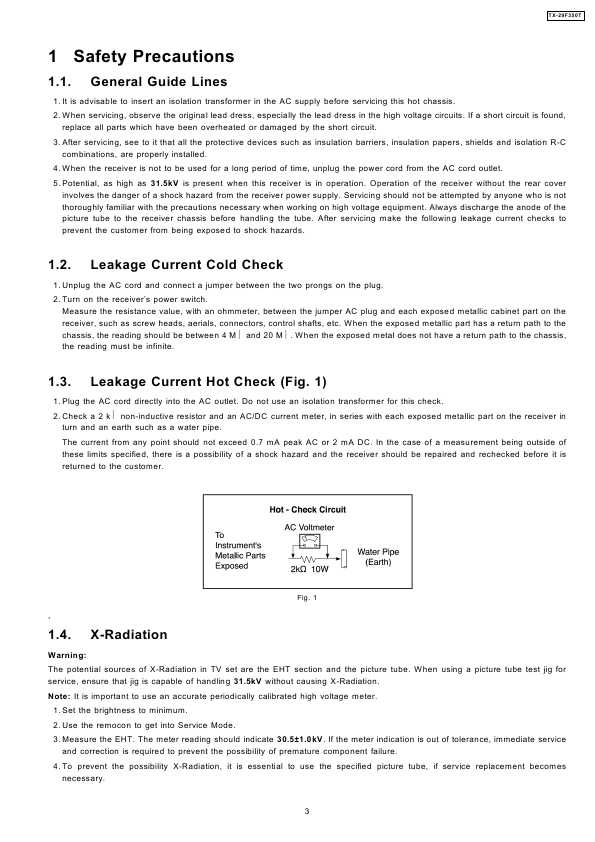 Сервисная инструкция Panasonic TX-29F350T