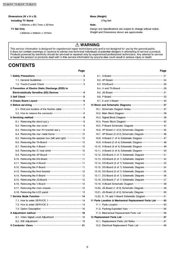 Сервисная инструкция Panasonic TX-32LX1F, LH18-Chassis