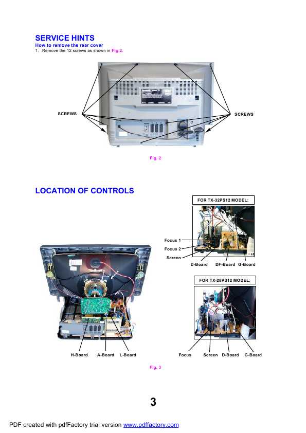 Сервисная инструкция Panasonic TX-32PS12