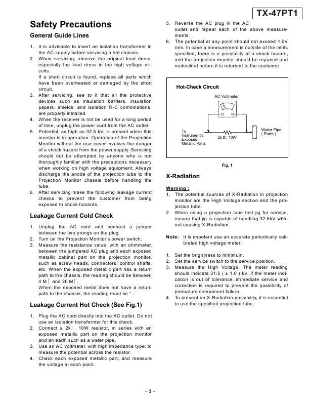 Сервисная инструкция Panasonic TX-47PT1