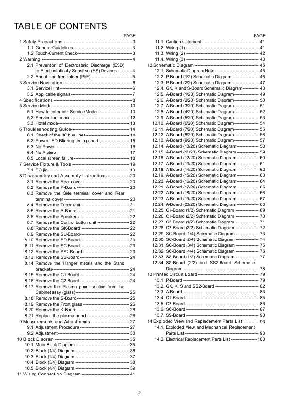 Сервисная инструкция Panasonic TX-P42U10B, TX-P42U10E, GPF12DE