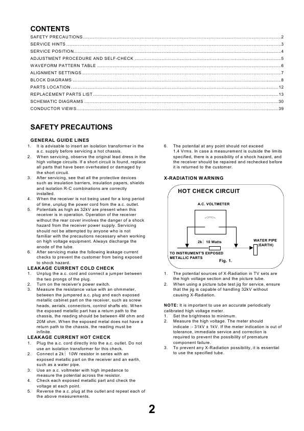 Сервисная инструкция Panasonic TX-W32D4DP EURO-5