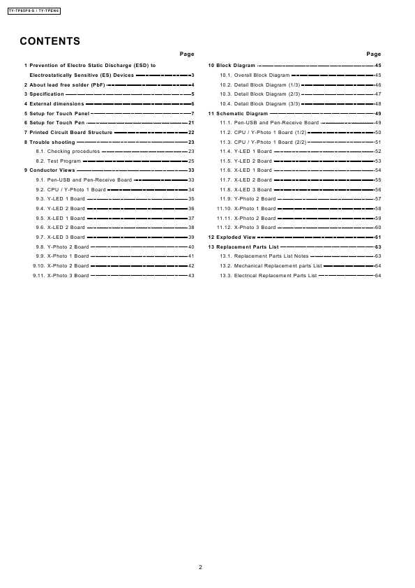 Сервисная инструкция Panasonic TY-TP65P8-S