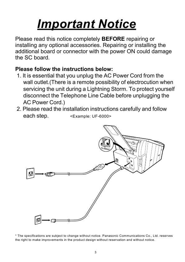 Сервисная инструкция Panasonic UF-580, UF-590, UF-780, UF-790, UF-5100, UF-6000, UF-6100 SH