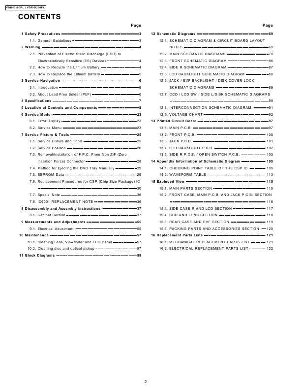 Сервисная инструкция Panasonic VDR-D100PL, VDR-D200PL