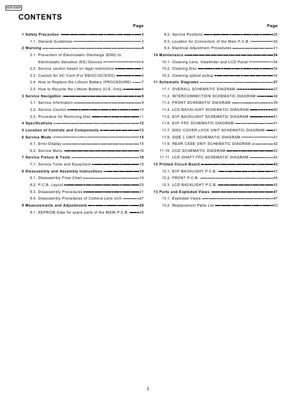 Сервисная инструкция Panasonic VDR-D50, D51, D58