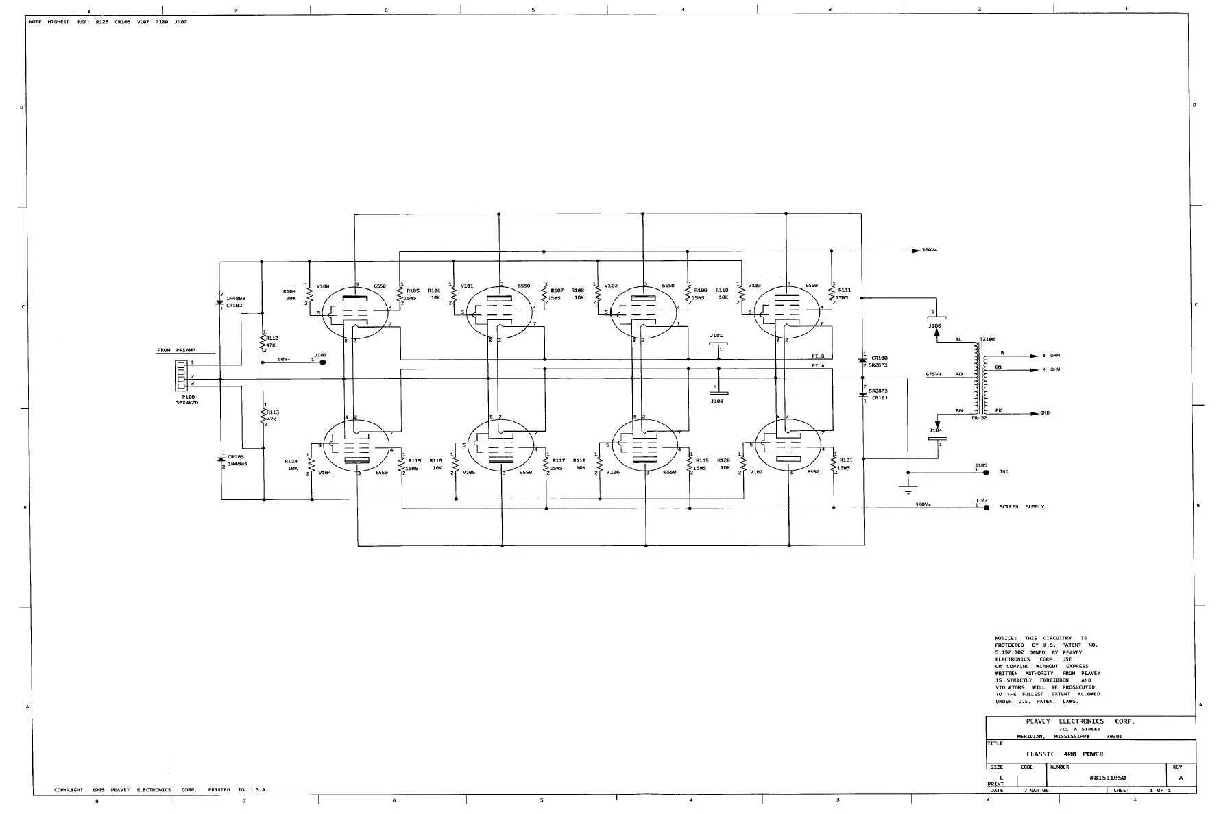 Сервисная инструкция Peavey BAS-400