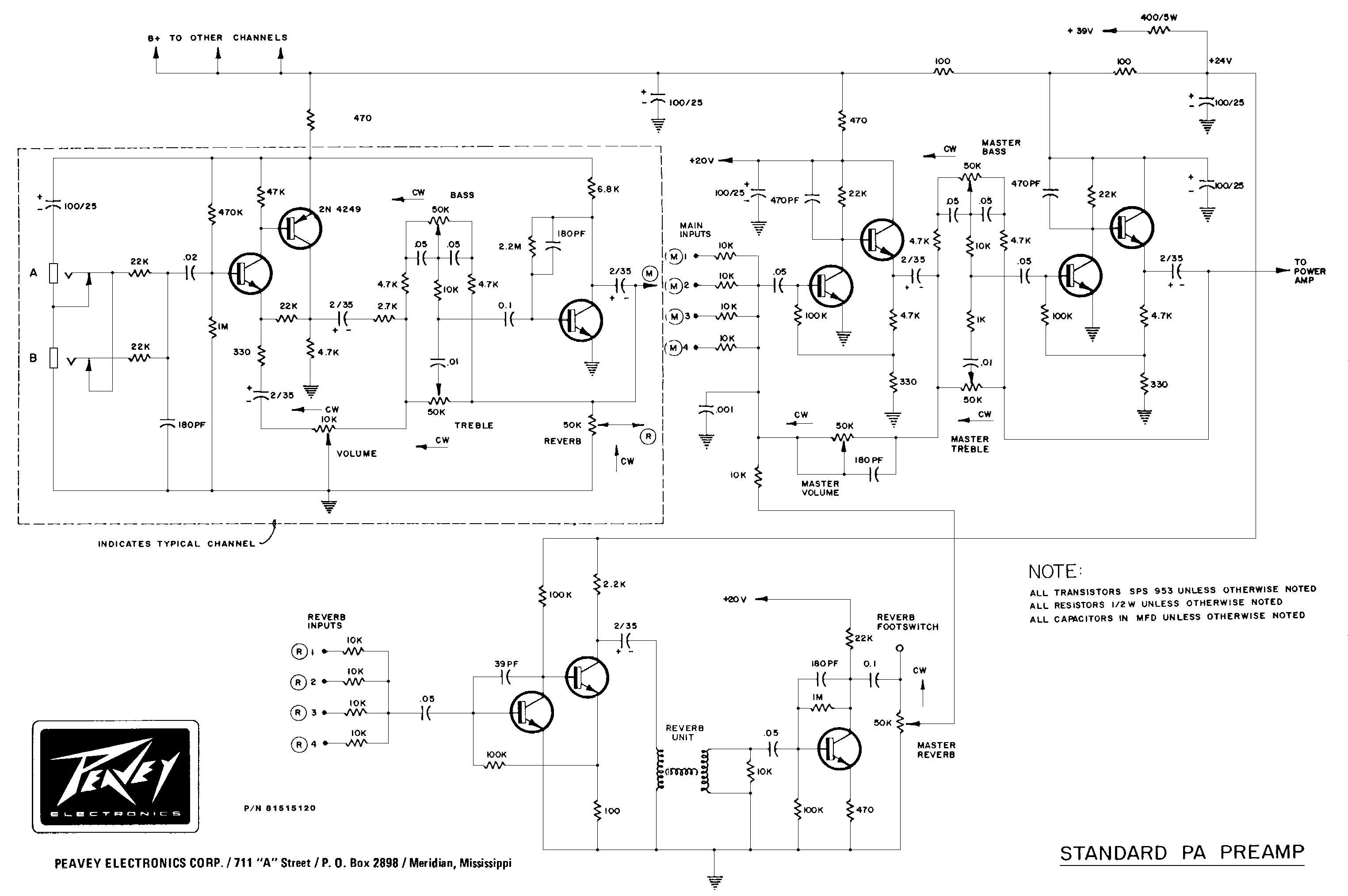 Сервисная инструкция Peavey STANDARD PA