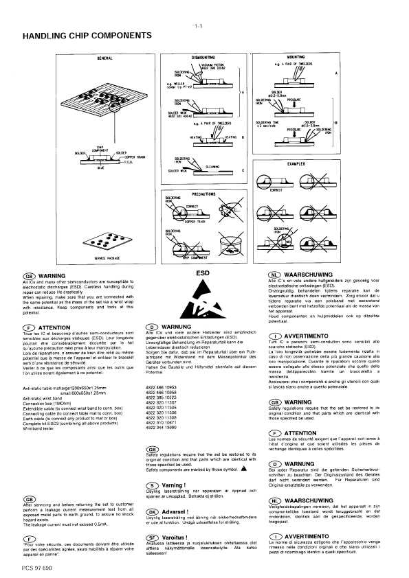 Сервисная инструкция Philips AZ-1140, AZ-1141, AZ-1142, AZ-1143, AZ-1145