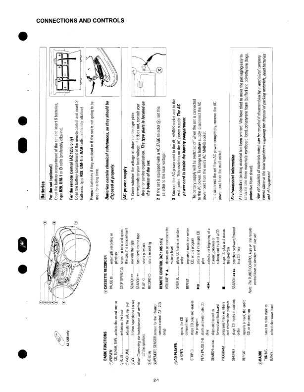 Сервисная инструкция Philips AZ-1200, AZ-1205