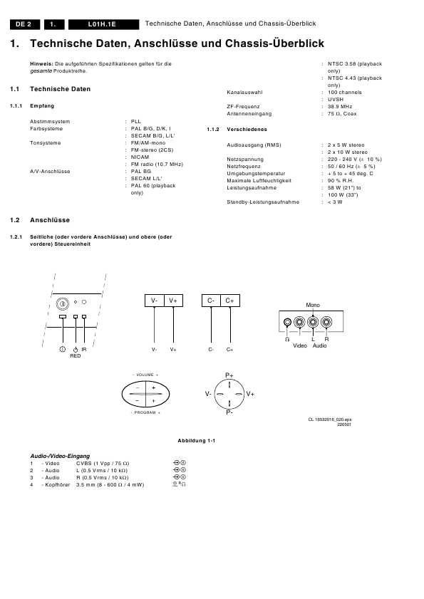 Сервисная инструкция Philips L01H.1E AA