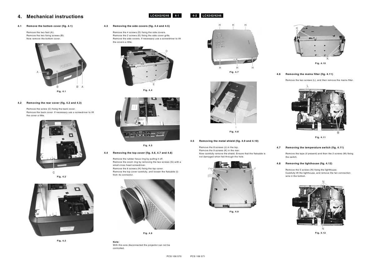 Сервисная инструкция Philips LC-4242, LC-4246