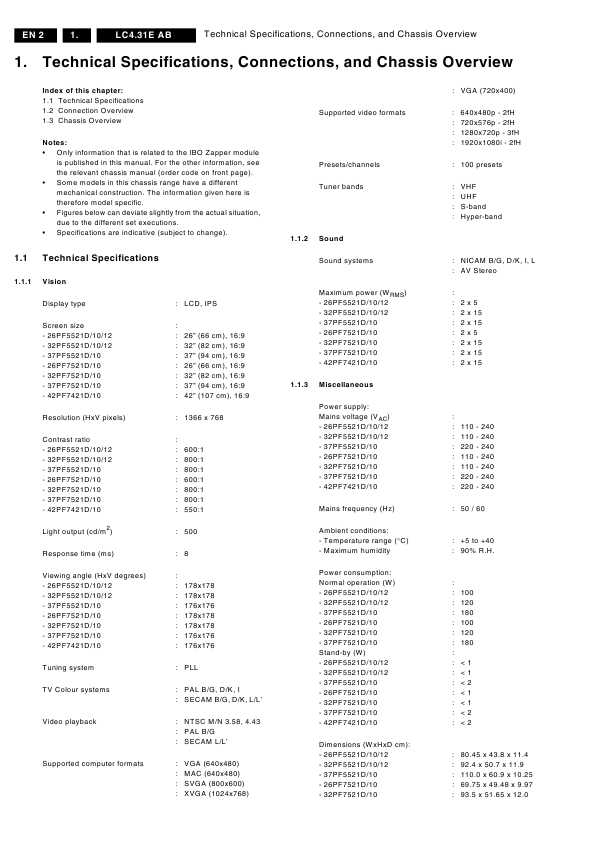 Сервисная инструкция Philips LC4.31E AB