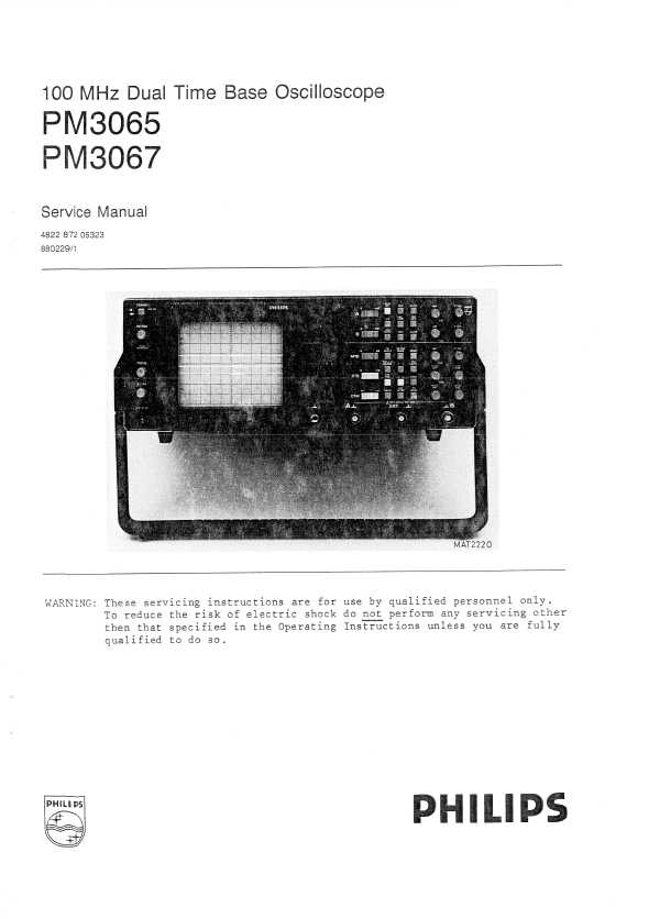 Сервисная инструкция Philips PM-3065, PM-3067