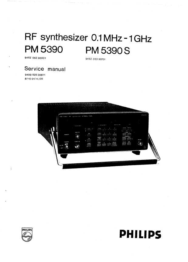 Сервисная инструкция Philips PM-5390, PM-5390S
