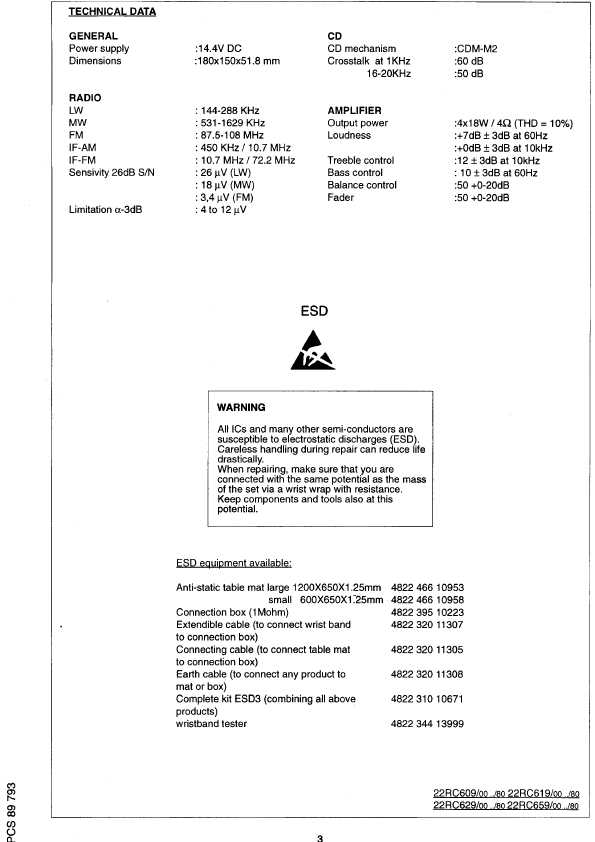 Сервисная инструкция Philips RC-609, RC-619, RC-629, RC-659