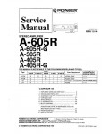 Сервисная инструкция Pioneer A-405, A-505, A-605