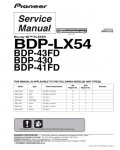 Сервисная инструкция Pioneer BDP-41FD, BDP-43FD, BDP-430