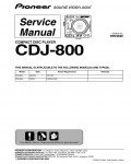 Сервисная инструкция Pioneer CDJ-800
